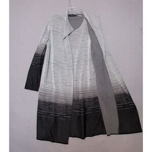 Misook Sweater Dress Large Gray Black One Piece Career‎ Office Church Cocktail